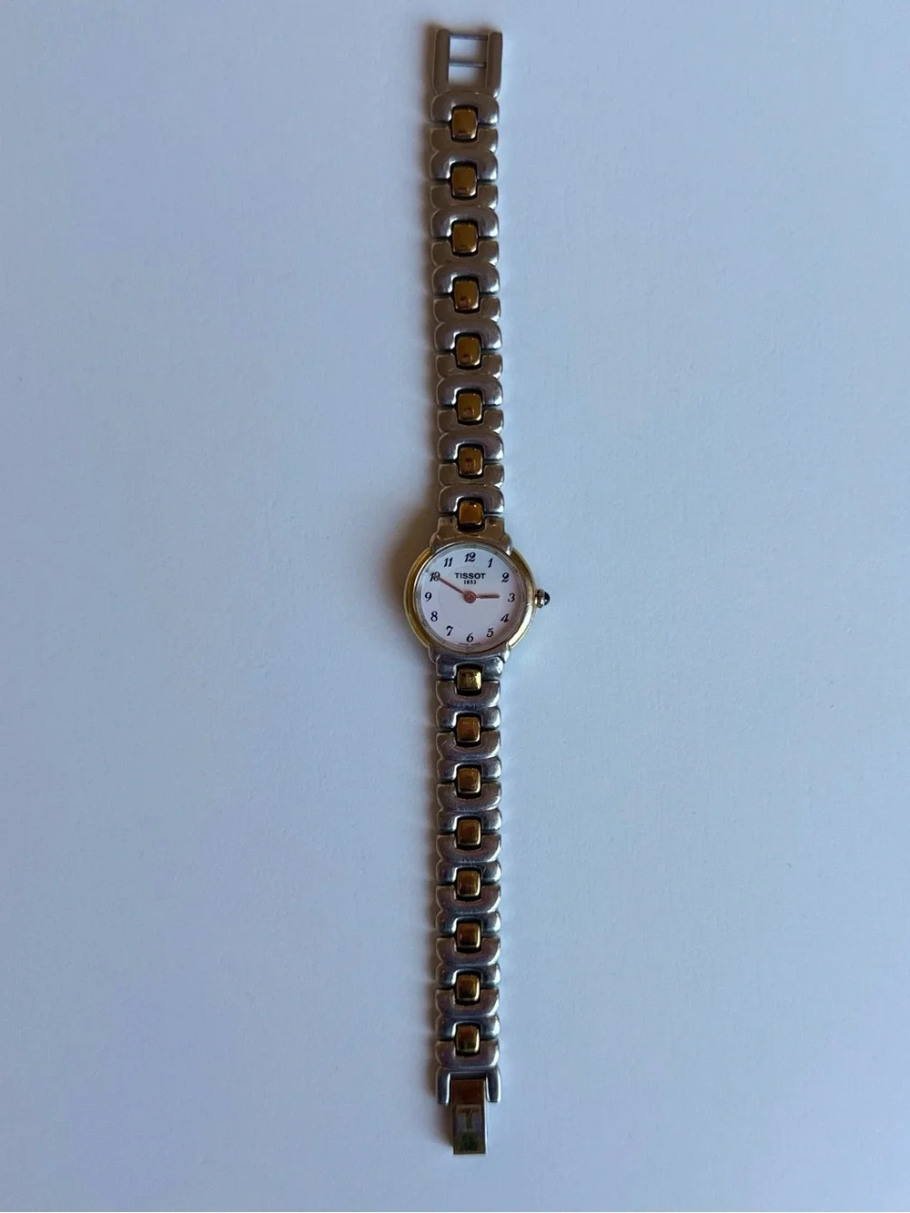 Vintage Tissot 1853 G357 Two Tone Bracelet Watch Swiss Quartz Sapphire Crystal